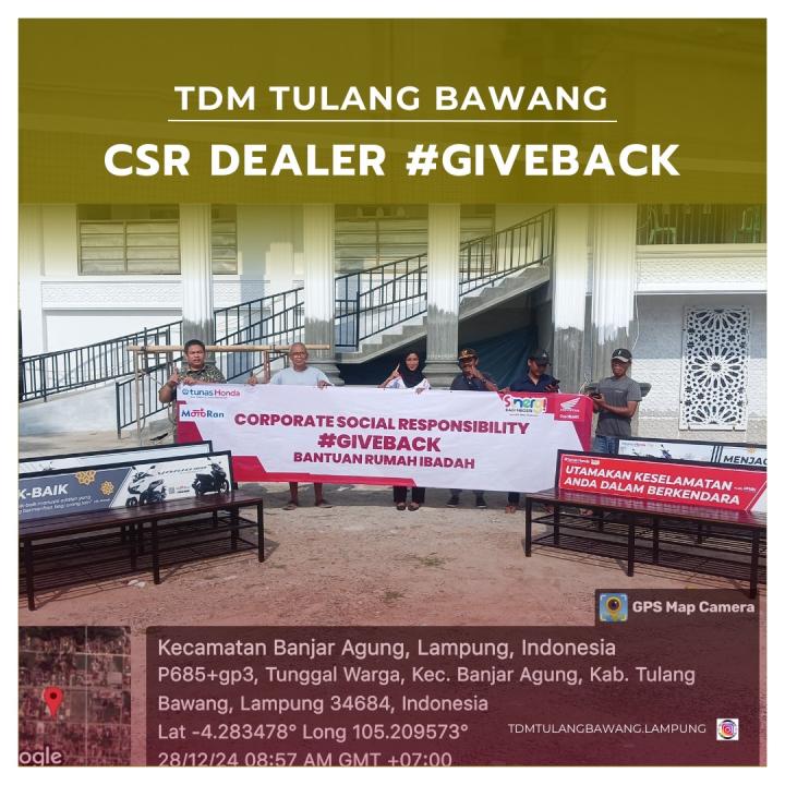 TDM Tulang Bawang Melaksanakan Kegitan CSR Dealer #Giveback