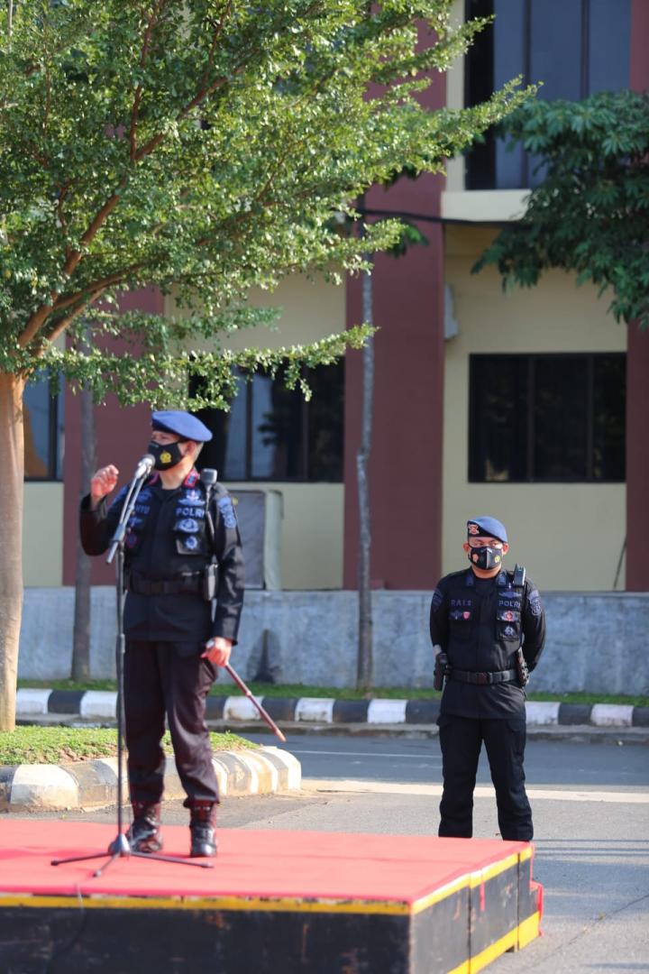 Antisipasi Kamtibmas dan Siaga Bencana Alam, Brimob Polda Lampung Apel Gelar Pasukan