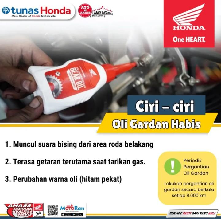 4 Ciri Oli Gardan Motor Matic Sudah Habis 