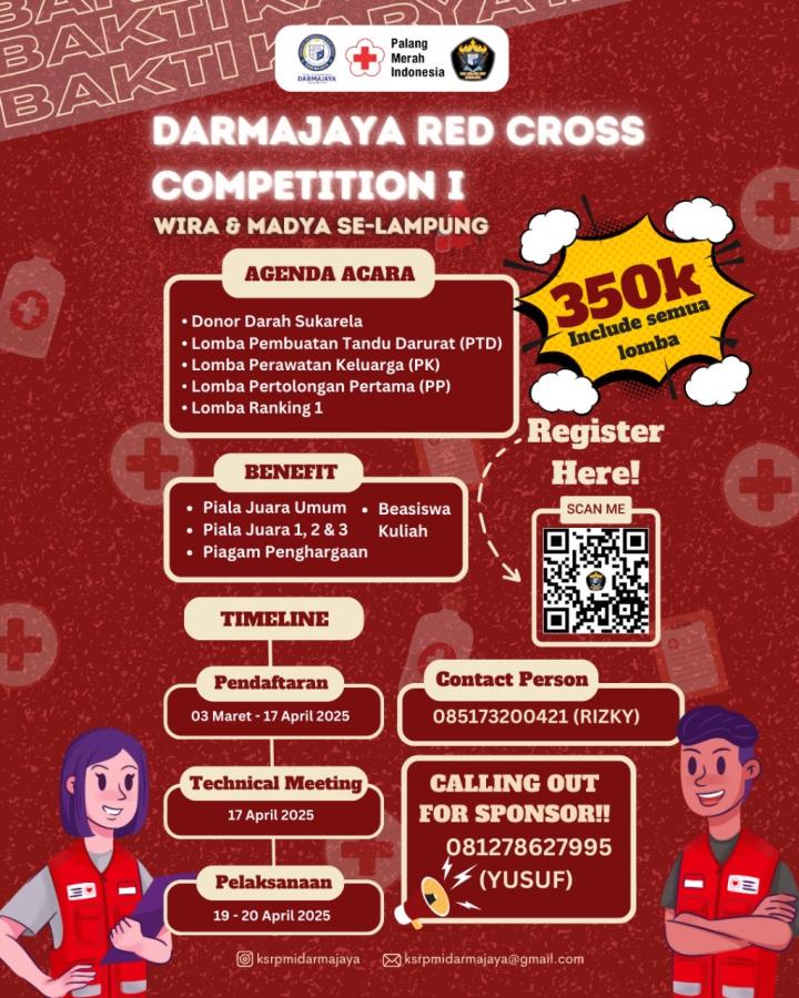 Ayo Daftar! Kompetisi PMR Se-Lampung di IIB Darmajaya Siap Digelar   