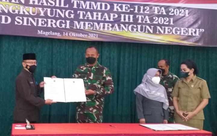 Tuntas Tepat Waktu, TMMD 112 Sengkuyung III Kodim Magelang Resmi Ditutup