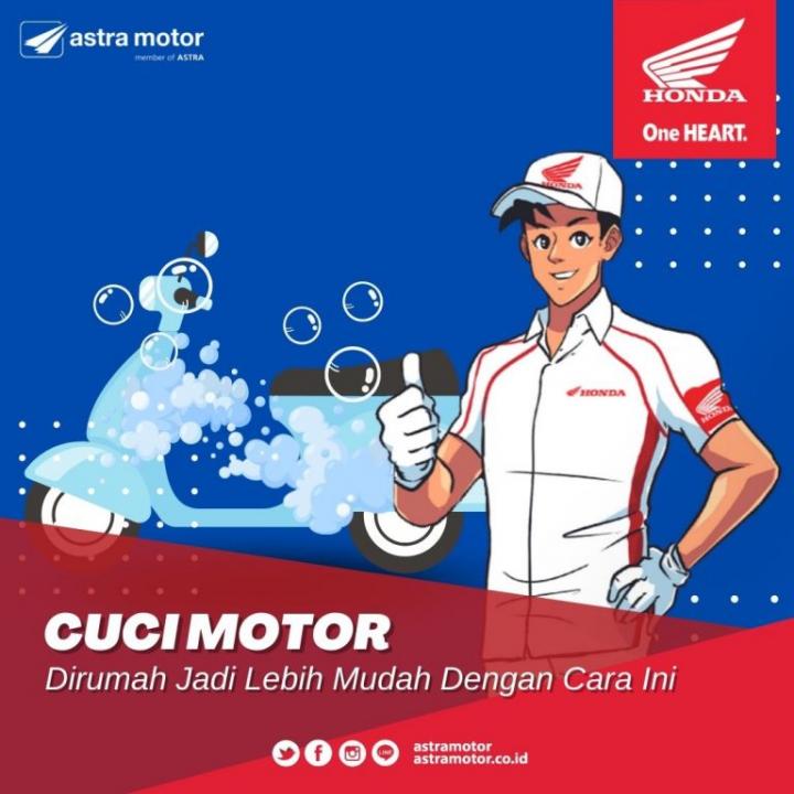 Cara Mudah Cuci Motor Sendiri Di Rumah