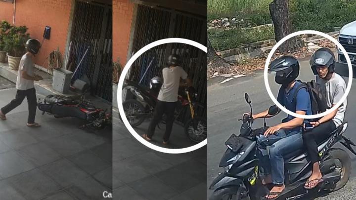 Terekam CCTV! Komplotan Curanmor Berhasil Bawa Kabur Motor CRF Meski Sempat Gagal Dua Kali