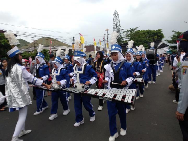 Ratusan Peserta Ramaikan Pawai Marching Band di Bandar Lampung 