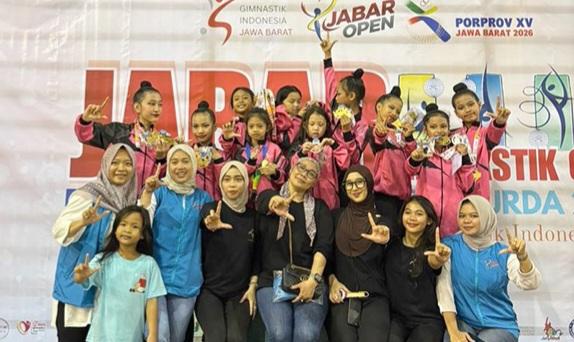 Atlet Gimnastik Lampung Borong 15 Emas di Jabar Gimnastik Open 2025