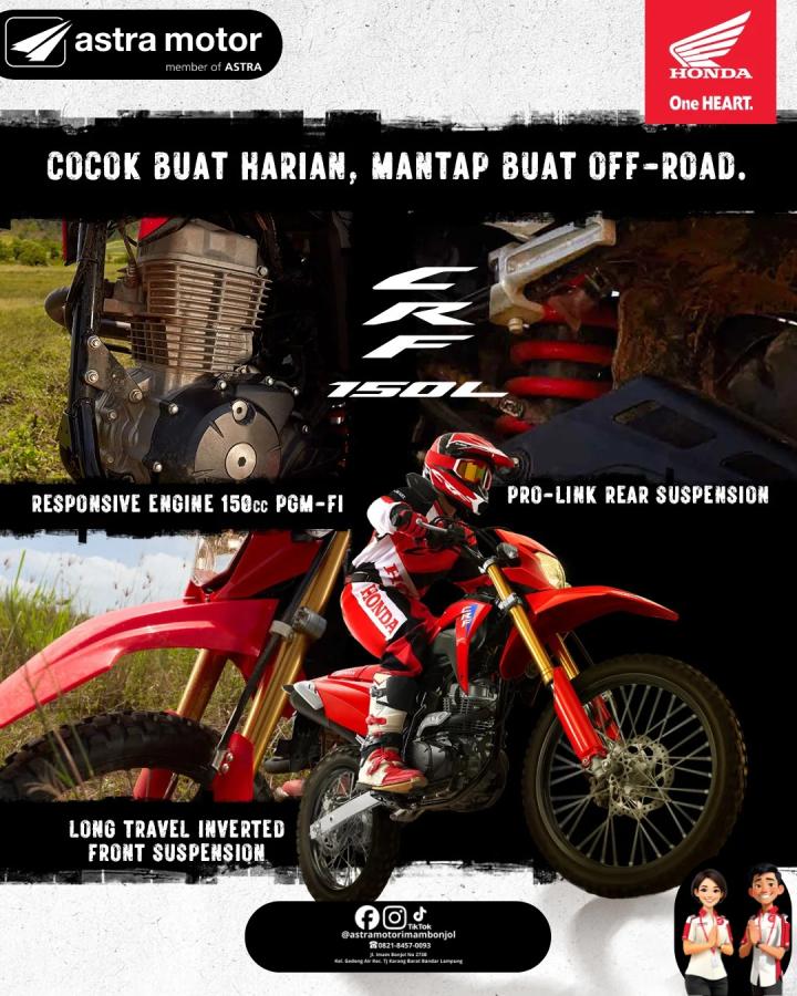 Tangguh di Dua Alam, Astra Motor Imam Bonjol Ungkap Rahasia Ketangguhan Honda CRF150L