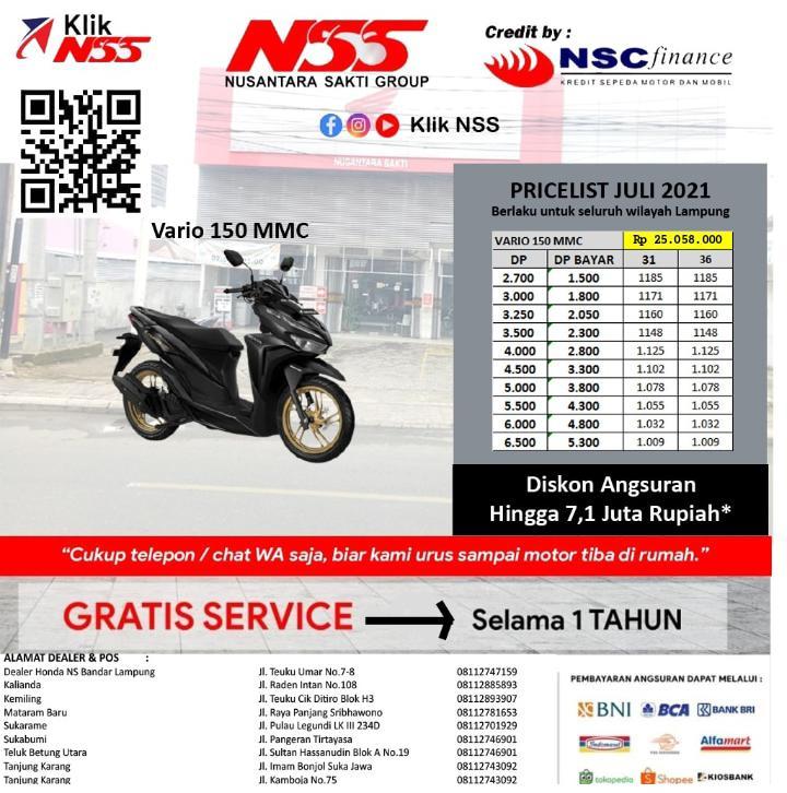 Promo Vario 150 MMC Kembali Lagi dari NSS Kedaton