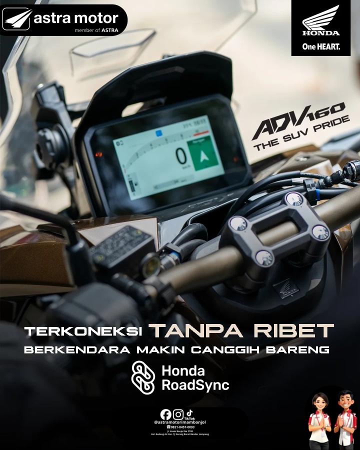 Astra Motor Imam Bonjol Hadirkan Teknologi Honda RoadSync, Berkendara dengan ADV160 Kini Makin Canggih
