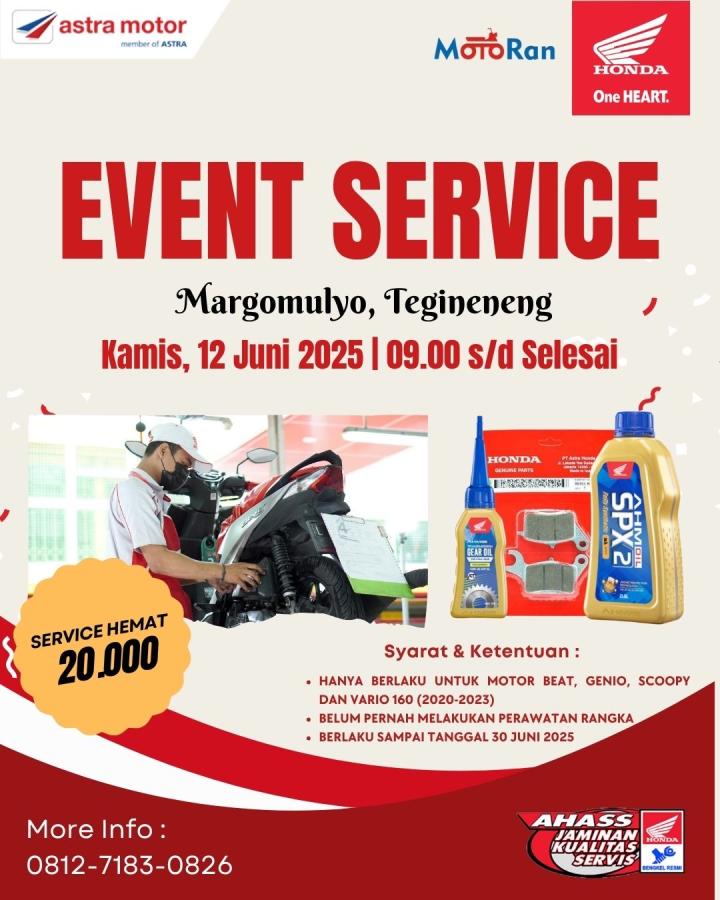 Astra Motor Natar Gelar Event Service Hemat di Margomulyo Tegineneng 