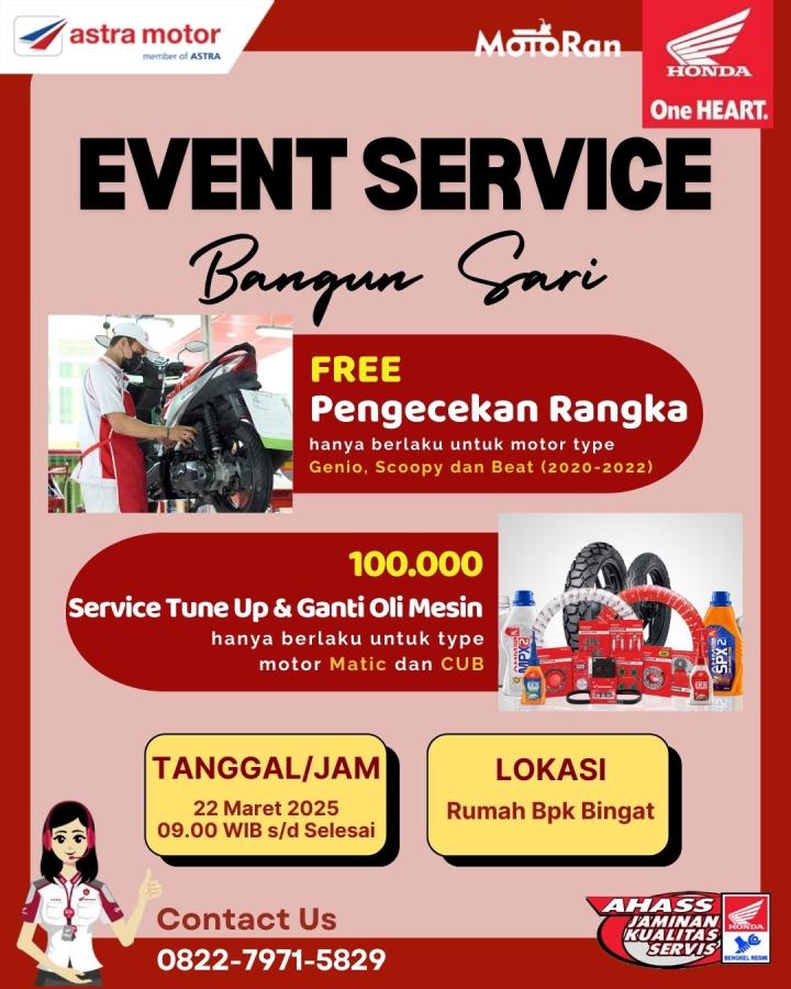 Astra Motor Natar Gelar Event Service Gratis di Bangun Sari