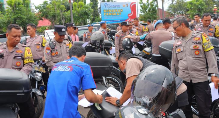 Pastikan Kesiapan Operasional, Polresta Bandar Lampung Cek 332 Kendaraan Dinas
