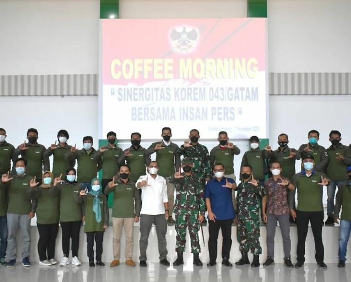 Sinergitas Korem 043/Gatam Bersama Insan Pers