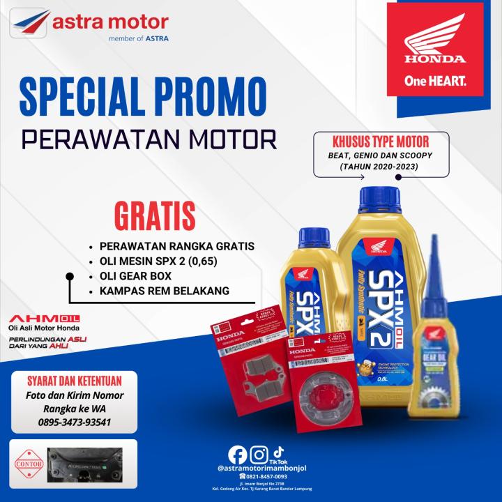 AHASS Imam Bonjol Manjakan Pengguna BeAT, Genio, dan Scoopy dengan Paket Perawatan Gratis