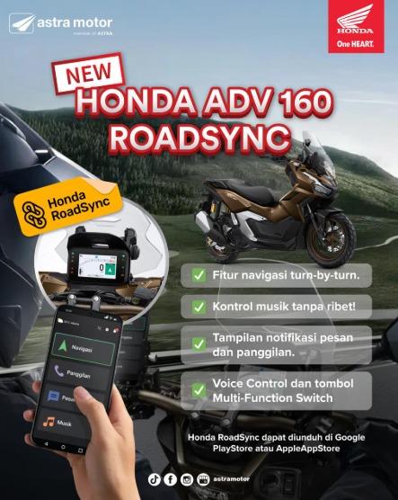 Honda Hadirkan New Honda ADV 160 dengan Fitur Honda RoadSync, Makin Canggih dan Terkoneksi!