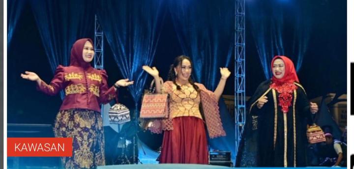 Kostum Utusan Khusus Presiden Bidang Pariwisata sekaligus Ketua TP PKK Lampung Selatan, Zita Anjani Pukau Penonton Saat runway Fashion Show Wastra Karya Designer Lokal Lampung Selatan