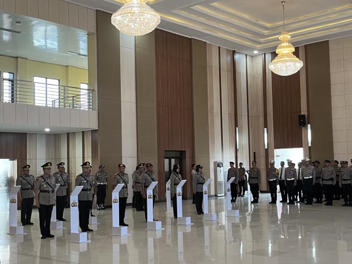 Polda Lampung Gelar Sertijab Pejabat Utama dan Kapolres, Enam Jabatan Alami Rotasi