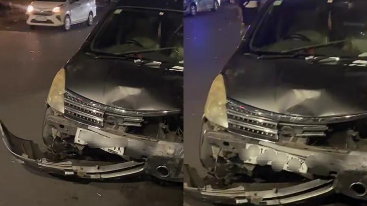 Tabrakan Beruntun di Bandar Lampung, Grand Livina Tabrak Motor hingga Gerobak Angkringan