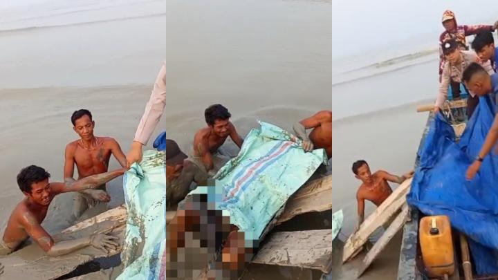 Mayat Pria Ditemukan di Pantai Lampung Selatan, Tim Damkar Turun Evakuasi