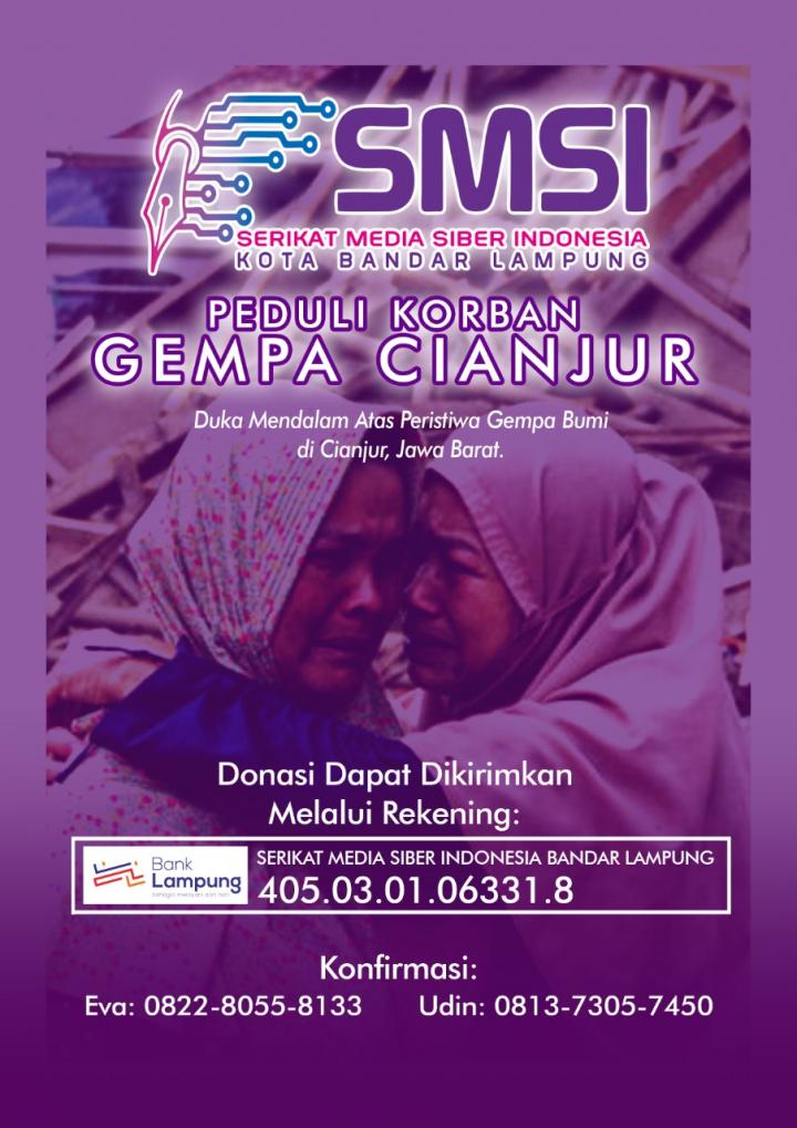 SMSI Open Donasi untuk Korban Gempa Cianjur