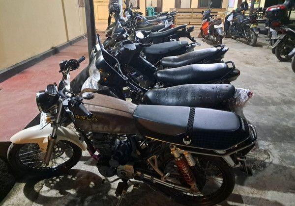 Aksi Balap Liar Resahkan Warga, Polisi Razia dan Sita Belasan Motor di Pringsewu