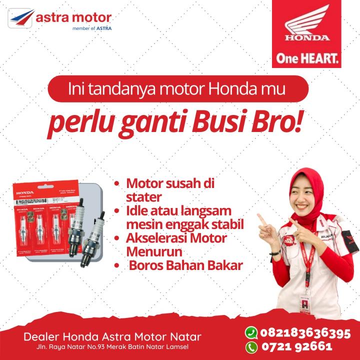Yuk, Ketahui Waktu Yang Tepat Untuk Ganti Busi Motor di Ahass Astra Motor Natar