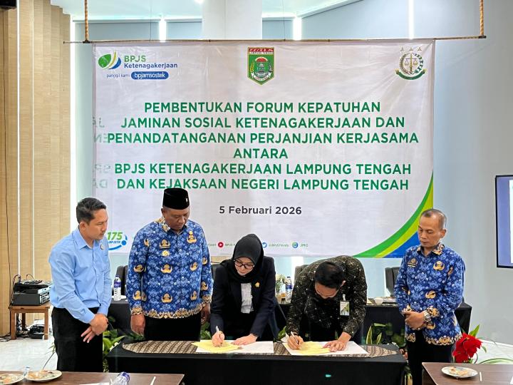 BPJS Ketenagakerjaan dan Kejari Lamteng Bentuk Forum Kepatuhan 2026