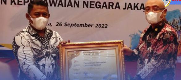 Pemkab Lampung Selatan Terima Penghargaan dari BKN RI