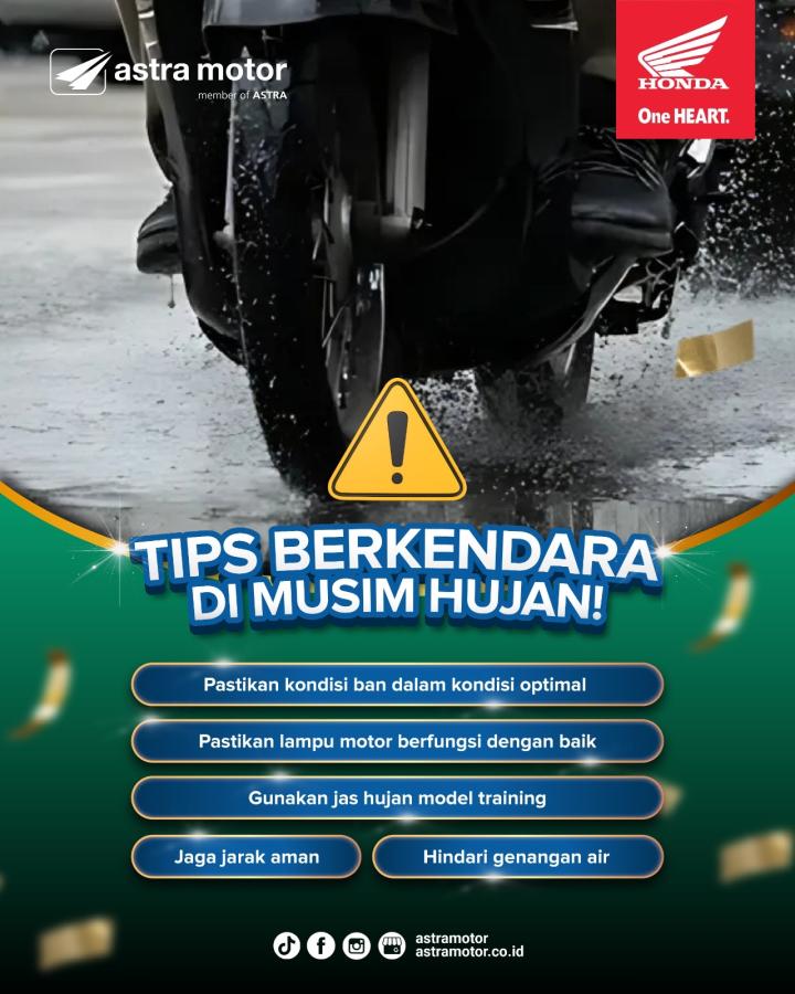 Tips Agar Perjalanan BroSis  Aman dan Nyaman Saat Jalanan Licin 