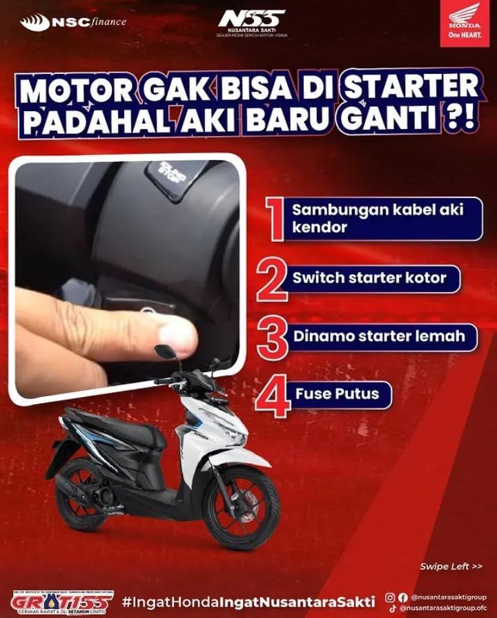 Tips Agar Aki Motor Bebas Tekor dari AHASS NSS Kedaton   
