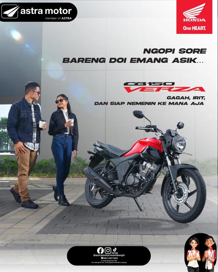 Honda CB150 Verza: Partner Berkendara Gagah dan Irit, Siap Temani Aktivitas "Ngopi Sore" Anda