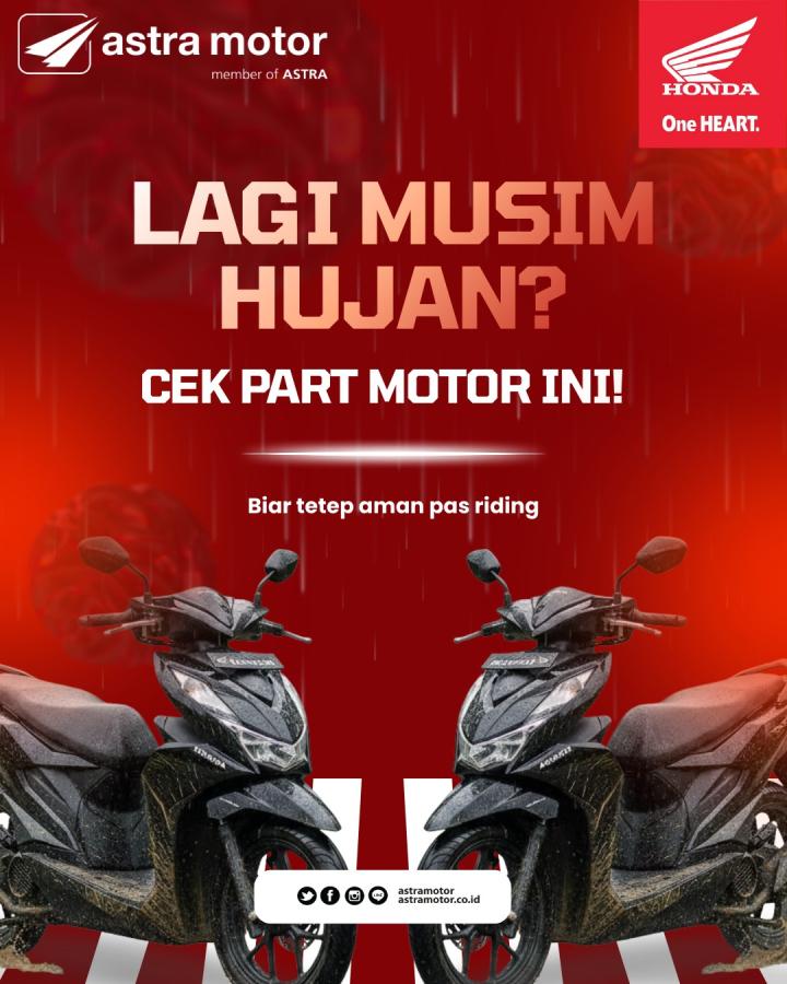 Musim Hujan, Astra Motor Imam Bonjol Ajak Konsumen Cek Kondisi Part Motor
