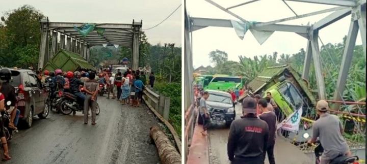 Jembatan Way Rarem Lampung Utara Ditutup Selama 2 Minggu, Jalur Dialihkan Kesini
