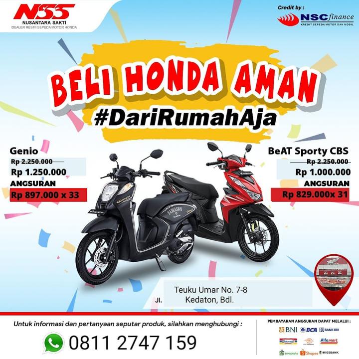 Beli Honda Aman Dari Rumah Aja di NSS Kedaton