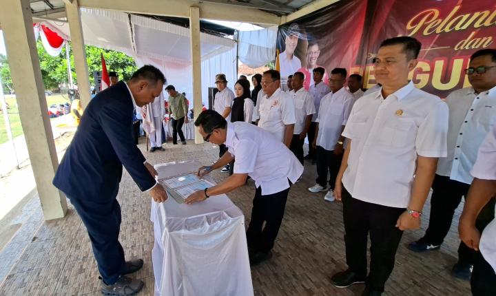 Pengurus KONI Tubaba Resmi Dilantik, Taufik Hidayat Tekankan Pembinaan Atlet Berkelanjutan