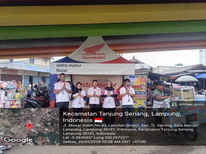 Astra Motor Natar Gelar Pameran Honda di Pasar Untung Suropati, Dekatkan Promo ke Masyarakat