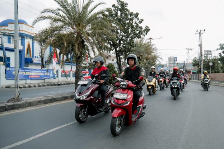 Honda Convoy Merdeka 2025 Meriahkan Hari Kemerdekaan di Bandar Lampung