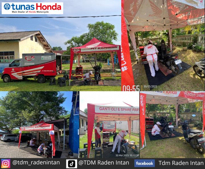 TDM Raden Intan Datangi Pelanggan yang Ingin Servis Motor Lewat Program Visit Mobile
