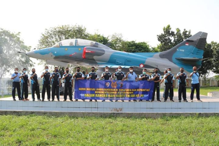 Dicat Ulang, Begini Penampakan Monumen Pesawat A-4 Skyhawk di Tulang BawangÂ 