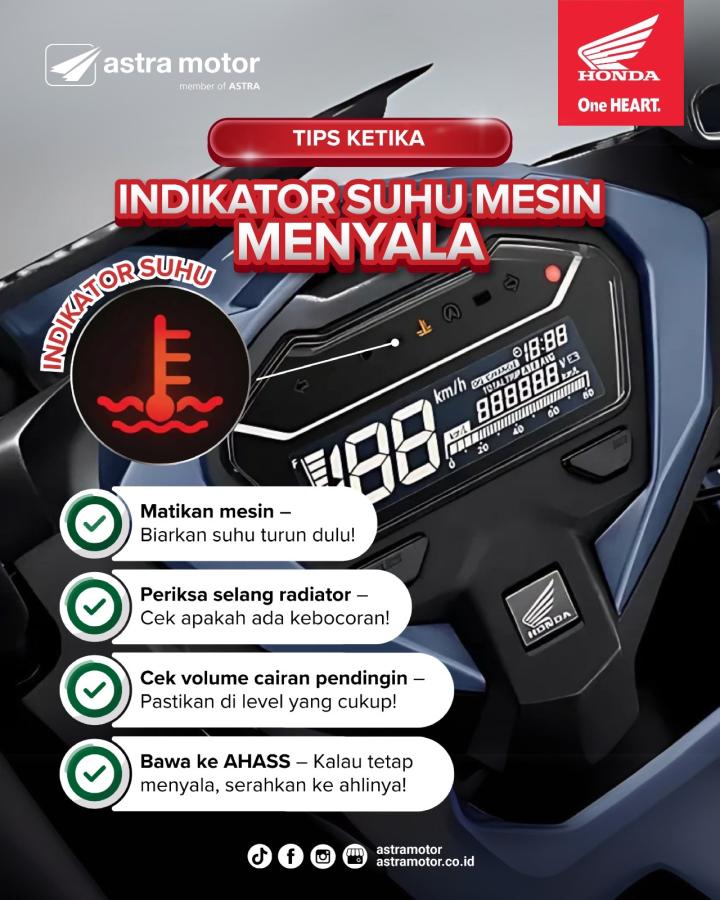 Lampu Indikator Suhu Mesin Menyala Artinya Mesin Terlalu Panas 