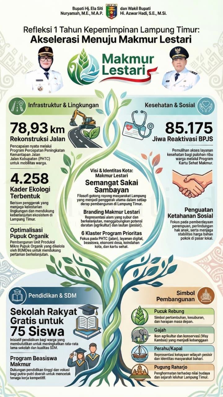 Sakai Sambayan Ela-Azwar: Setahun Menata Lampung Timur Makmur Lestari