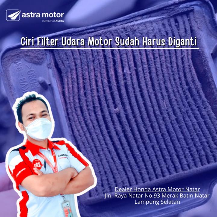 Ciri Filter Udara Motor Sudah Harus Diganti