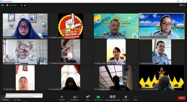 Tingkatkan Pelayanan, Divisi Pelayanan Kemenkumham Lampung, Gelar Rapat Koordinasi Jelang Pembagian Bakti Sosial