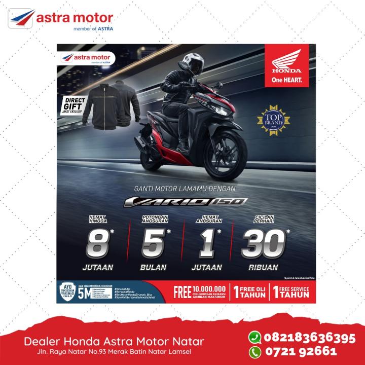 Khusus September, Beli Honda Vario 150 Dapat Jaket Ekslusif Gratis