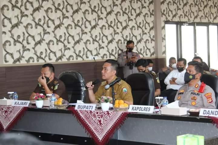 Pemkab Lampung Selatan Mengikuti Rakor Antisipasi Penyebaran Covid-19 Gelombang III