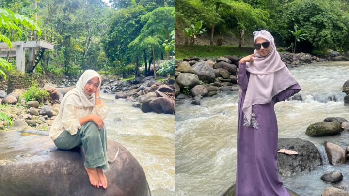Asyik Berfoto di Sungai, Dua Mahasiswi Hanyut di Wisata Wira Garden Bandar Lampung