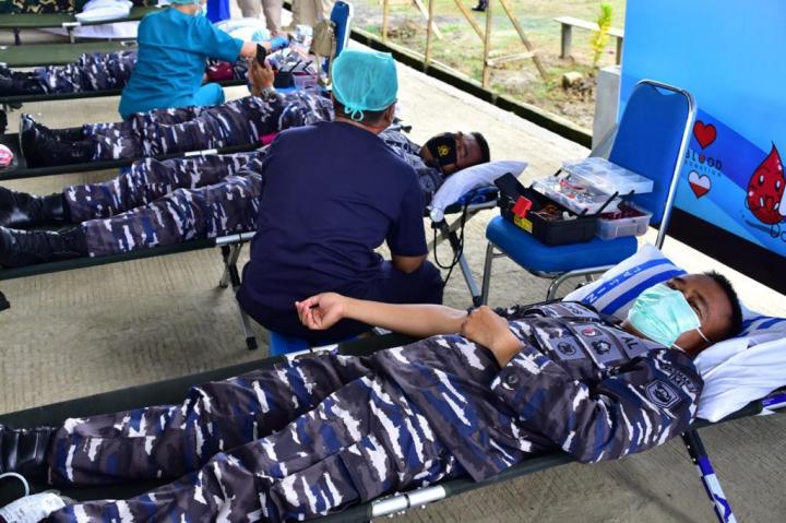 Tekan Angka Penyebaran Covid-19, TNI AL Sorong Adakan Donor Plasma Konvalescen dan Donor Darah