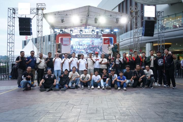 Asosiasi Motor Honda Lampung Ramaikan Launching New Honda Scoopy