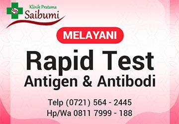 Klinik Pratama Saibumi Layani Pendaftaran Antigen di Jalan Gatot Subroto