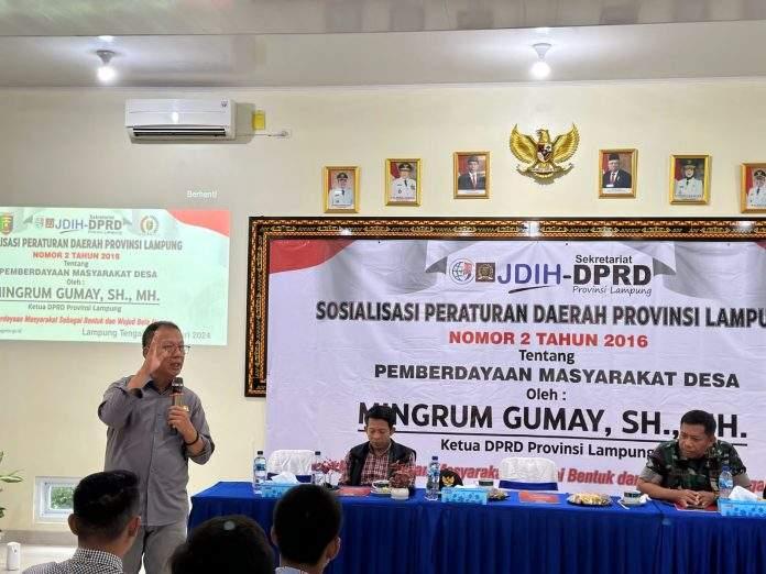 Mingrum Gumay Hhargai Aspirasi yang Disampaikan Oleh Pemuda Karang Taruna