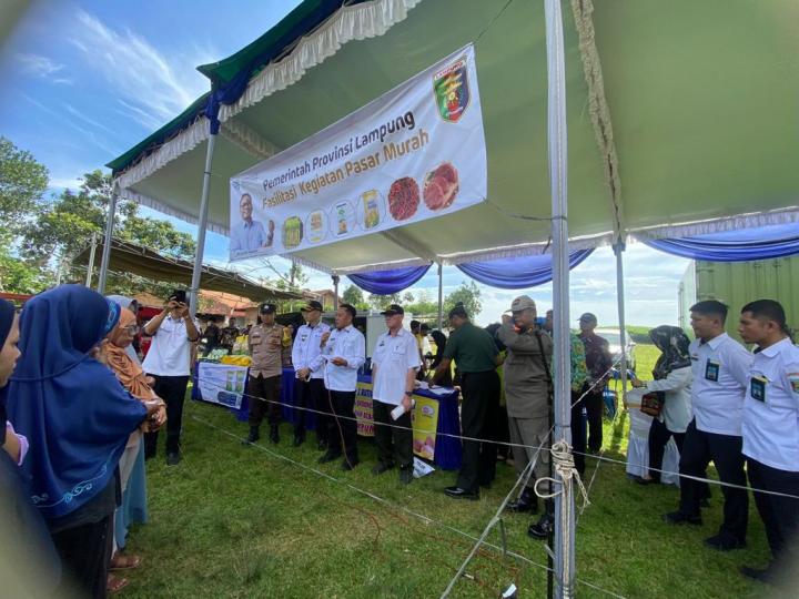 Pemerintah Provinsi Lampung Gelar Pasar Murah di Pesawaran, dihadiri Sekda Pesawaran